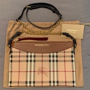 Burberry Haymarket Peyton Check Crossbody Bag
